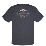 Mountain Peak T Shirt in Navy Back
