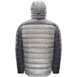 Grumman Down Jacket in Chamber – product back view on white background
