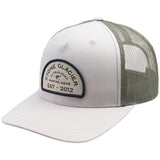 Stone Glacier SG Established Patch Trucker Hat in Tan, front view