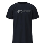 Black t-shirt with 'Stone Glacier' logo on a white background