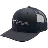 Black mesh cap with Stone Glacier logo on a white background