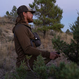 Avro Synthetic Hoody in Stone Grey ? product view on white background